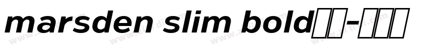 marsden slim bold字体字体转换